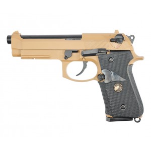 Страйкбольный пистолет WE Beretta M9A1 Rail Tan 6 мм, GBB, Gas WE-M009